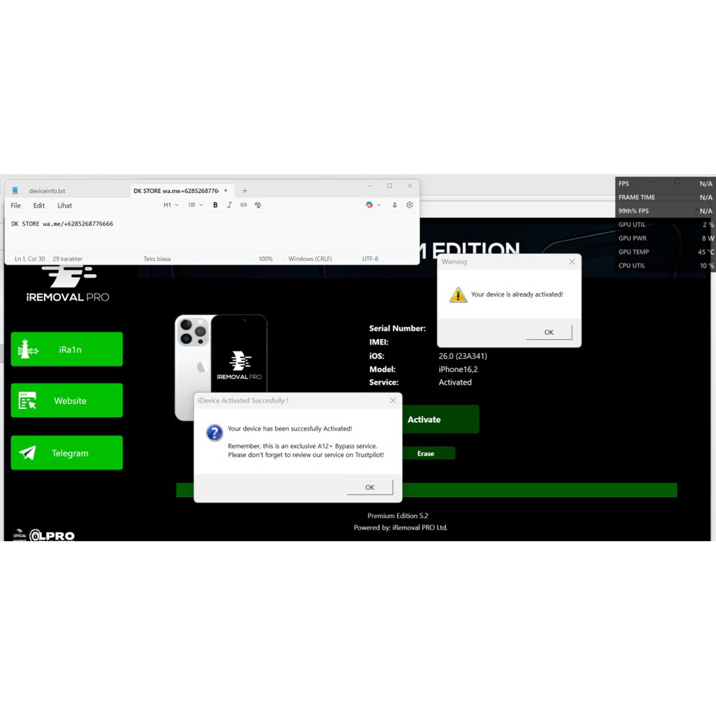 regis bypass iCloud edisi amal