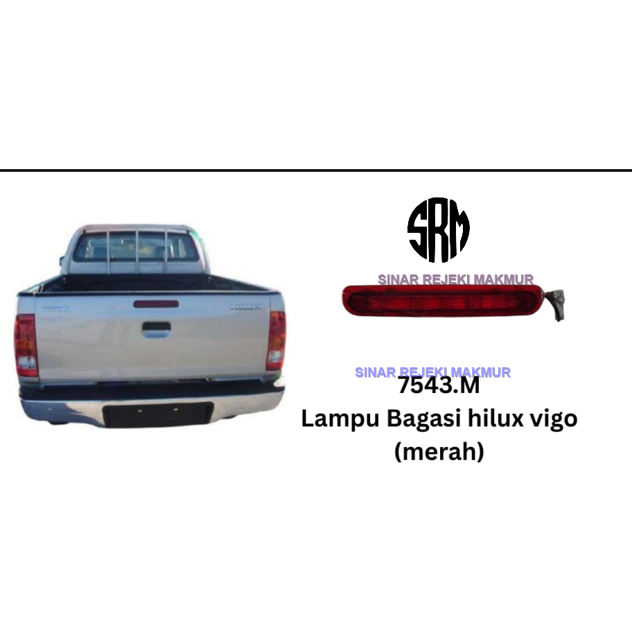 LAMPU BAGASI BELAKANG HILUX VIGO VEEGO MERAH 2012 2013 2014 7543