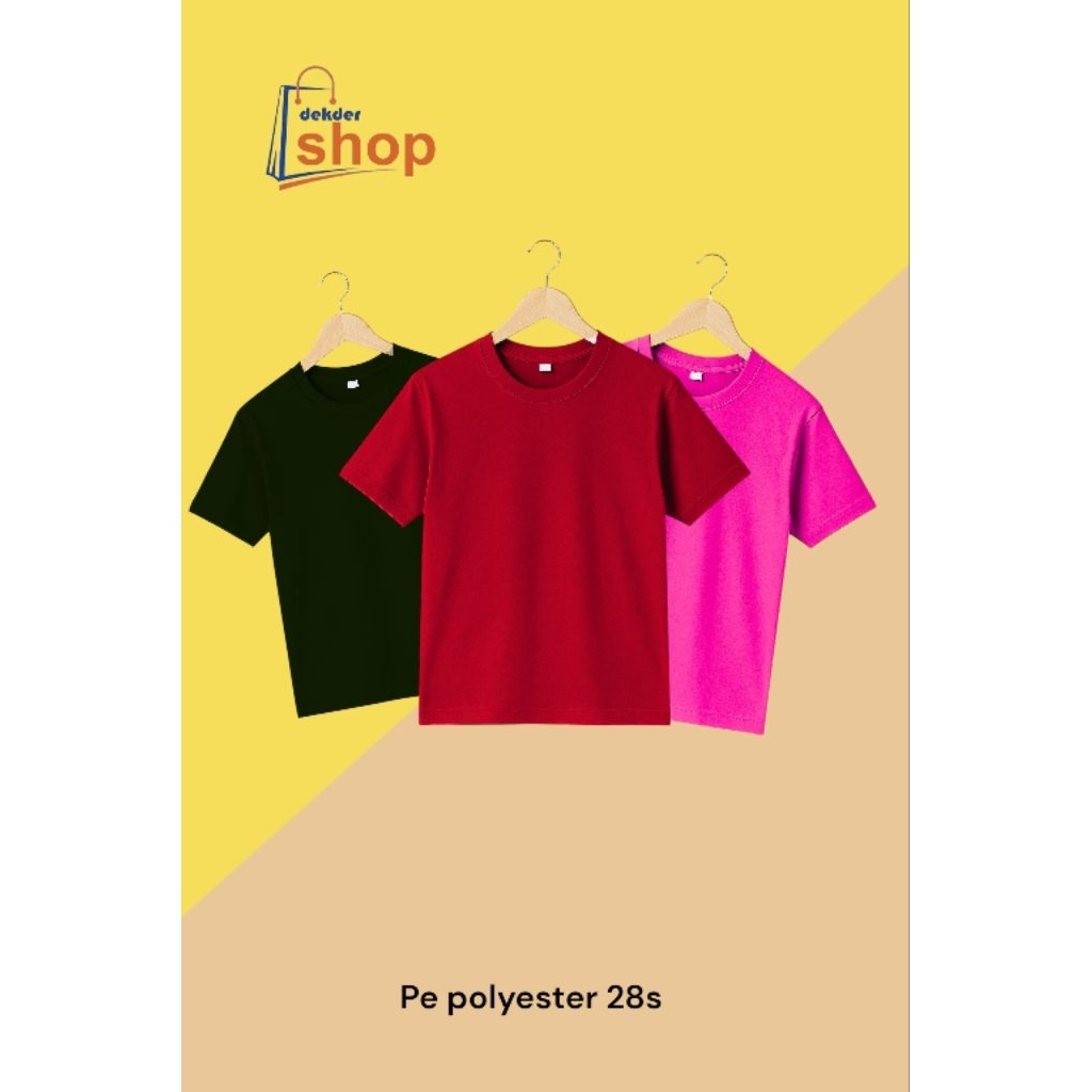 kaos polos anak bahan pe polyester