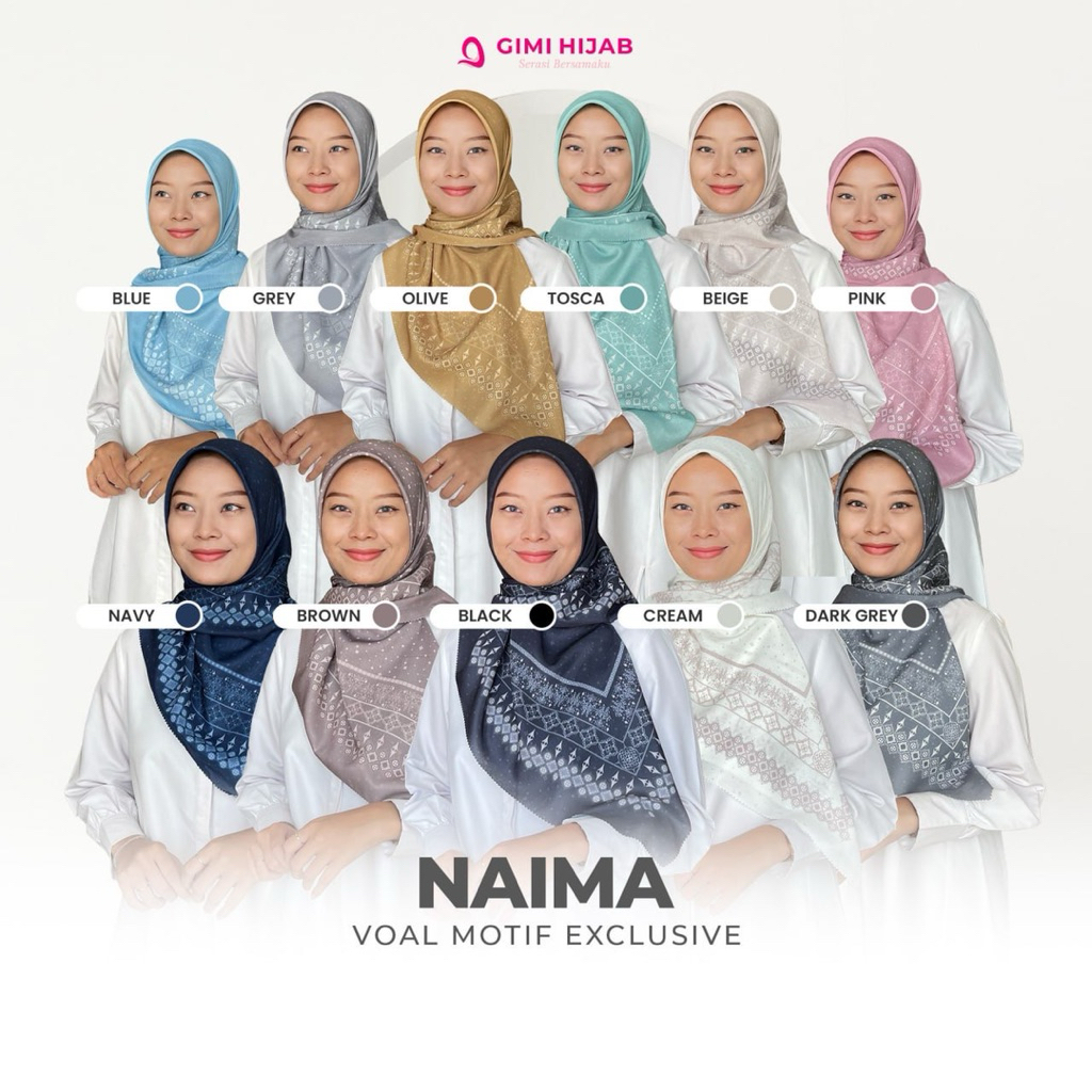 Hijab Printing Kualitas Butik Ukuran 110, Hampers Hijab Murah, HIJAB SEGI EMPAT MOTIF Gimi Hijab, Ob