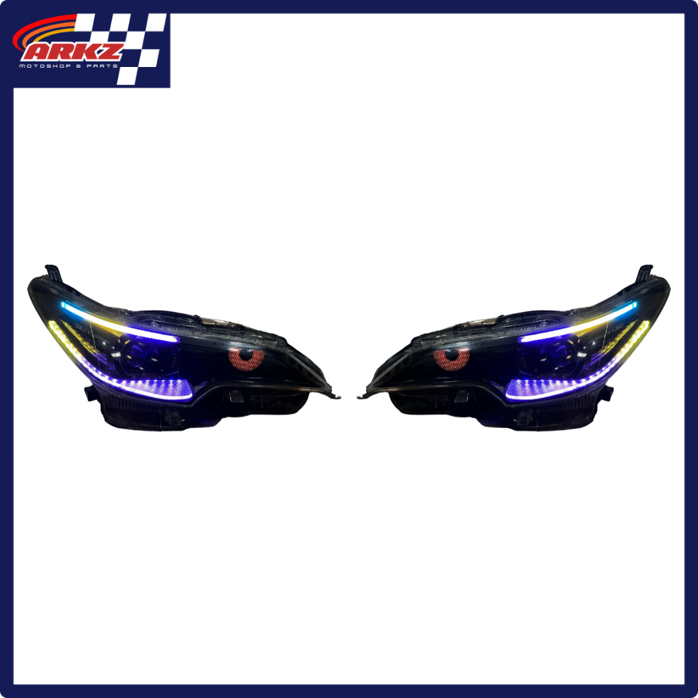 Paket Headlamp Fortuner VRZ 2016-2019 Biled Projie Full Custom Slim Frame Blinken Eye Animasi Mata