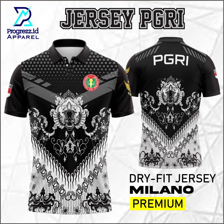 JERSEY PGRI KERAH FULL PRINTING DRY FIT PREMIUM / BAJU OLAHRAGA PERSATUAN GURU REPUBLIK INDONESIA / 