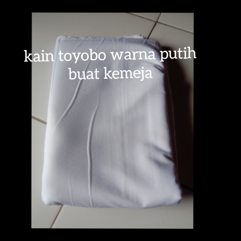 kain bahan TOYOBO warna putih 1meter