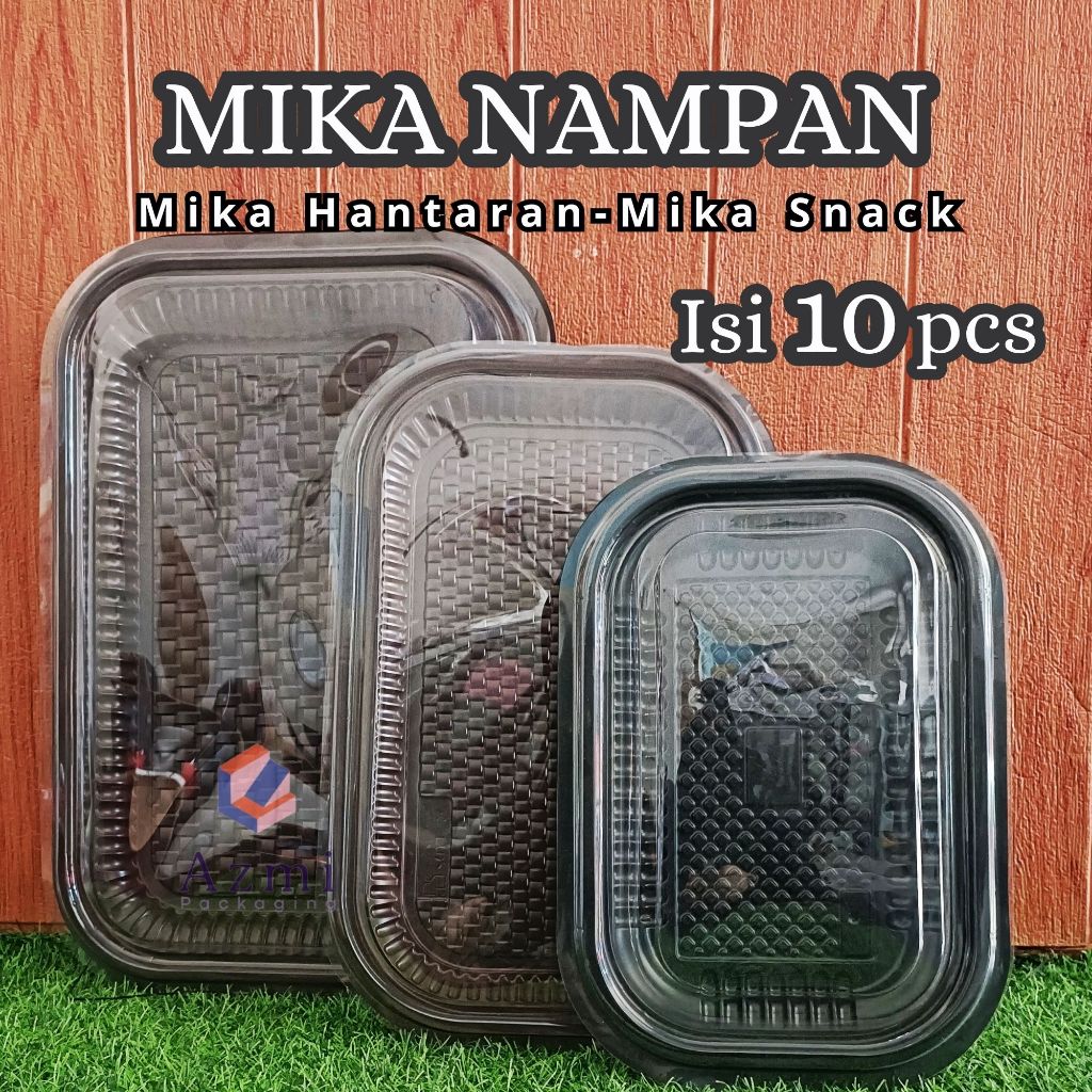 10 pcs Mika Nampan Mika Hantaran Tray Snack Jajanan  Basah Mika Nampan Seserahan Baki Mika