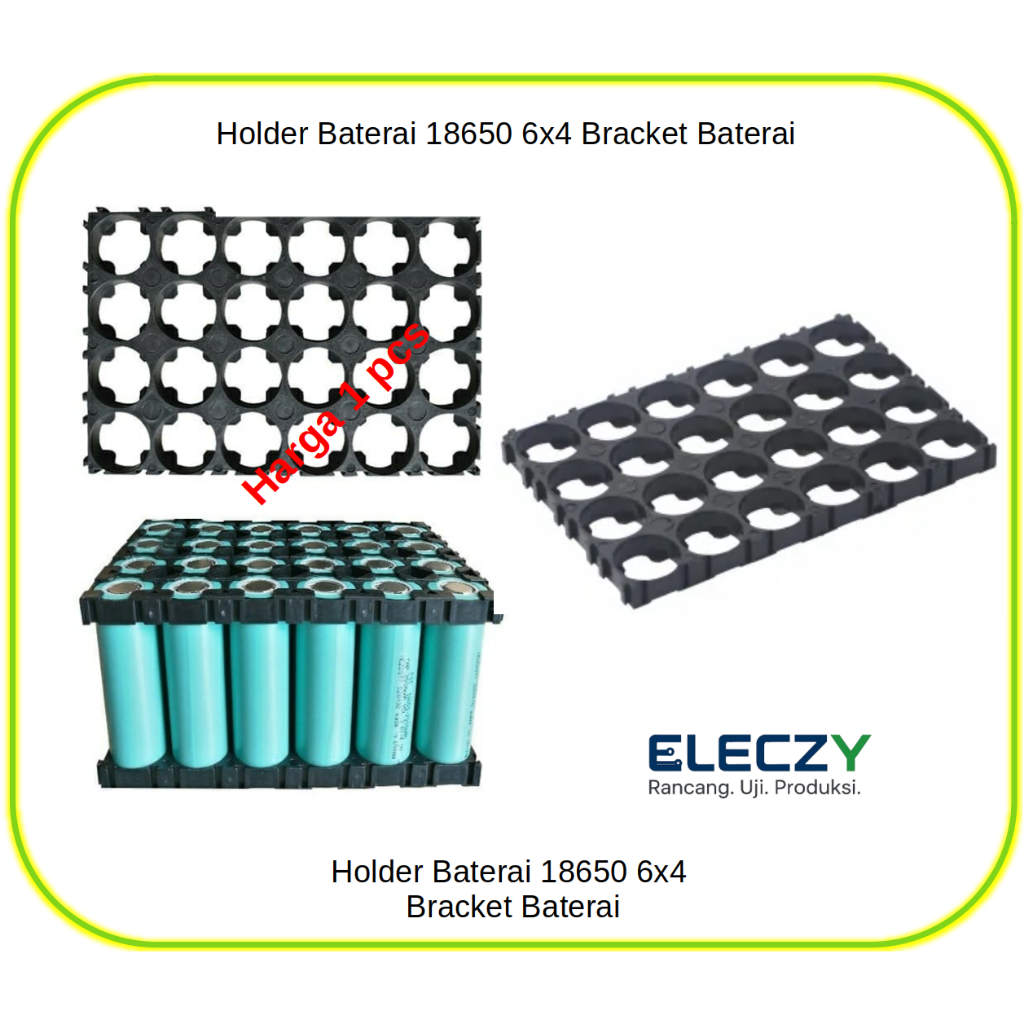 Holder Baterai 18650 6x4 Bracket Baterai