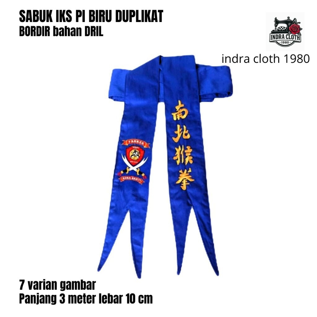 Sabuk Biru Bordir Ikspi Bahan Dril Sabuk Bordir Ikspi Sabuk Ikspi Variasi Sabuk IKS PI KERA SAKTI