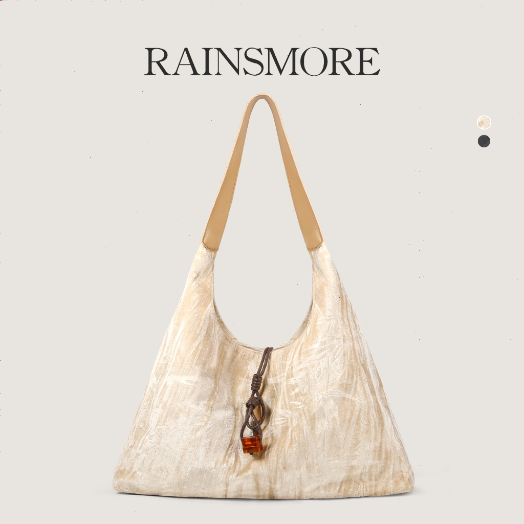 RAINSMORE Tote Bag Wanita, Tas Kanvas Kapasitas Besar & Tas Selempang Buat Kerja