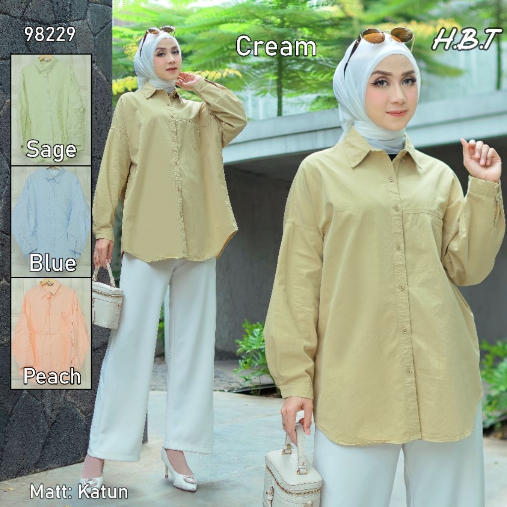 98229 HBT / Kemeja HBT always kantong satu / kemeja HBT / kemeja oversize / atasan wanita /kemeja wa