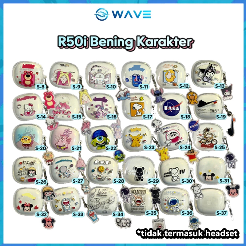 [R50i / R50i NC] Case Soundcore R50i Bening Karakter Premium Quality Soft Silicon Bening Soundcore R