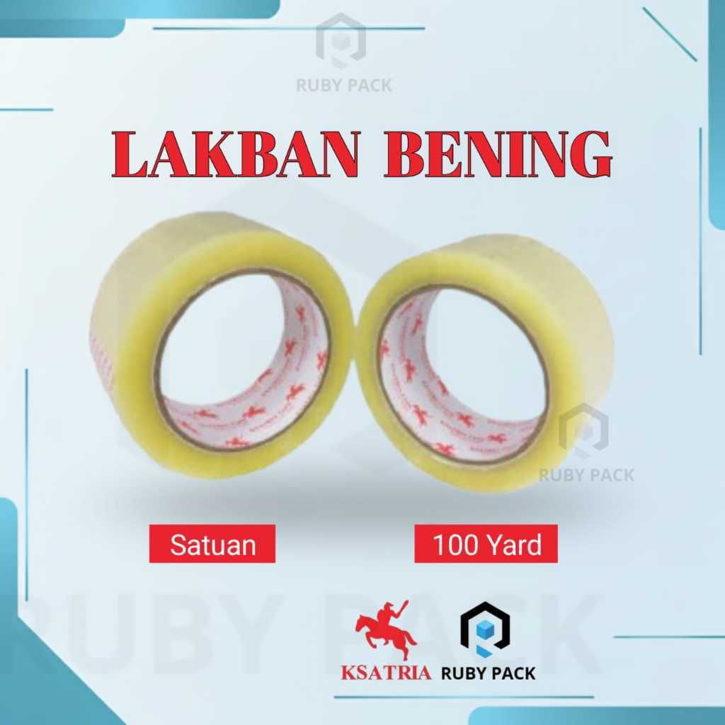 Lakban OPP Tape / Lakban Bening KSATRIA Tape 100 Yard