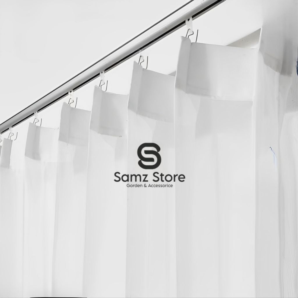 VITRASE GORDEN PUTIH SALJU PREMIUM, VITRASE TIRAI GORDEN POLOS, VITRASE SIANG BURKAT