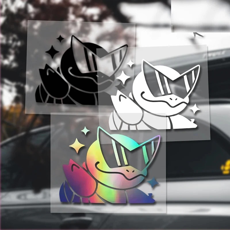 Stiker Mobil Anime Lucu 15x11.4cm Die Cut Vinyl untuk Kaca Jendela Bumper Kaca Depan Mobil Aksesoris