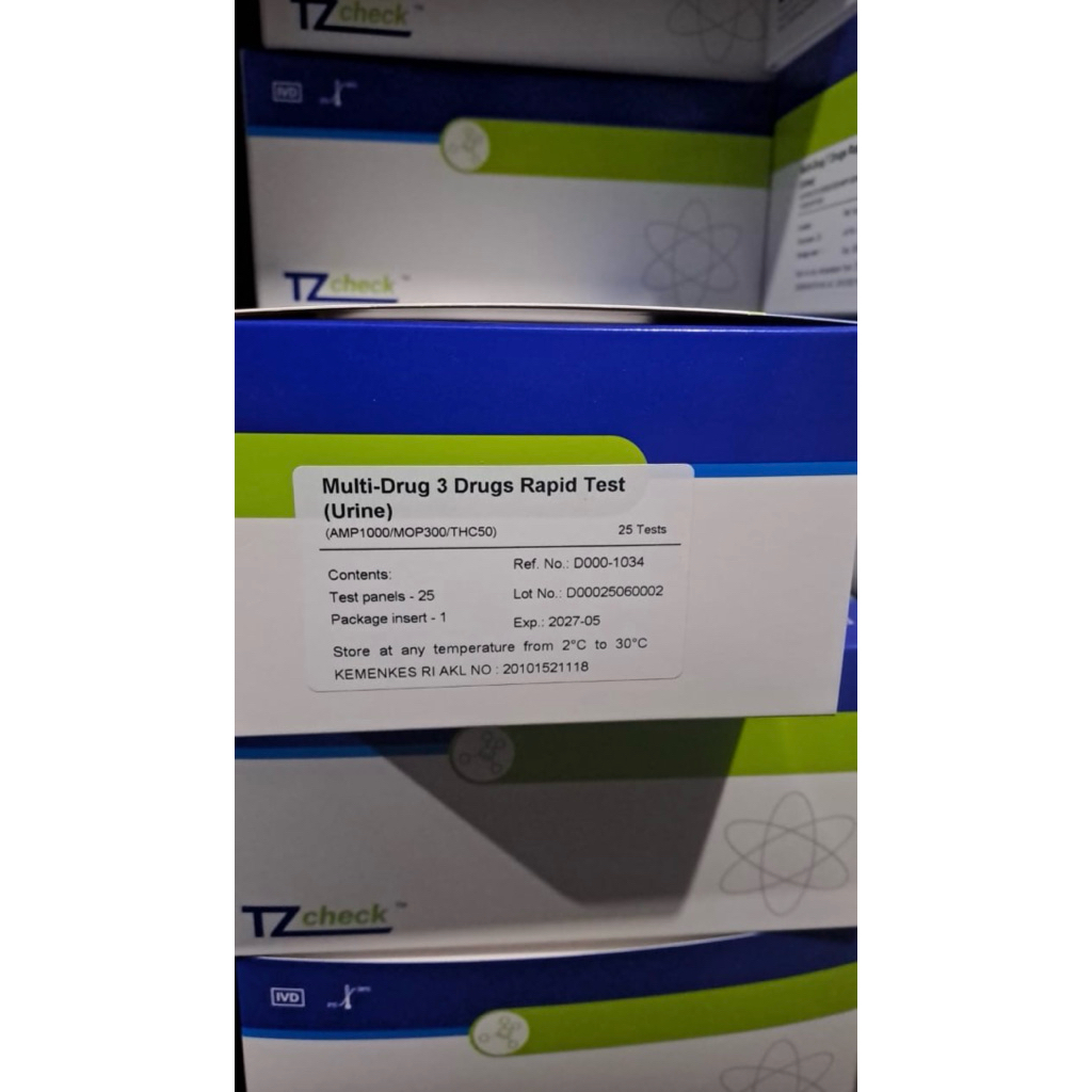 tes narkoba- 3 parameter / drug tes multi3 Tzcheck isi 25 tes murah