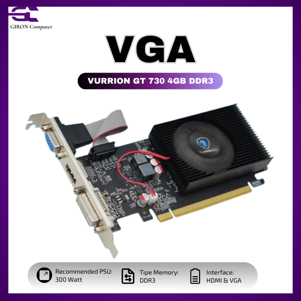 VGA VURRION GT 730 4GB DDR3 128Bit GAMING VGA ORI