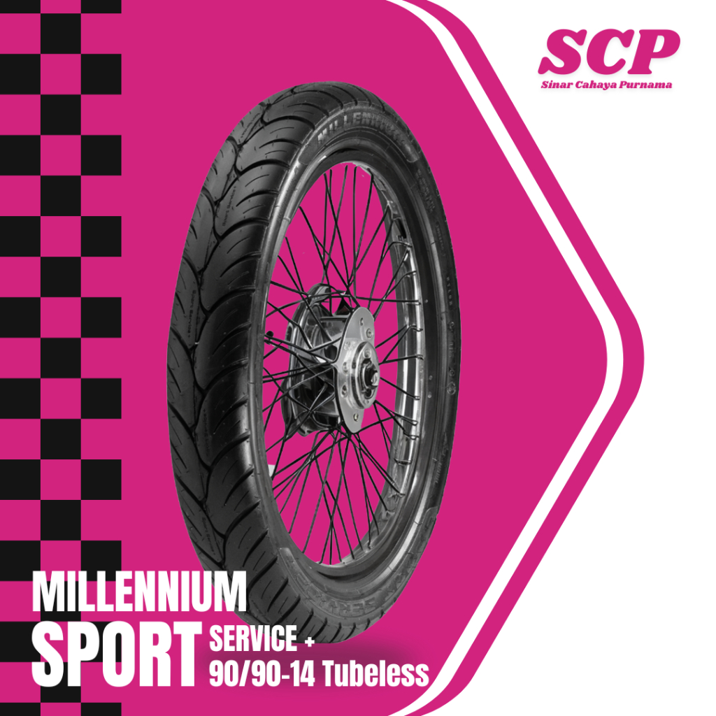 Millennium Tire Ban Motor Sport Service Plus 90-90 R14 for Motor Beat