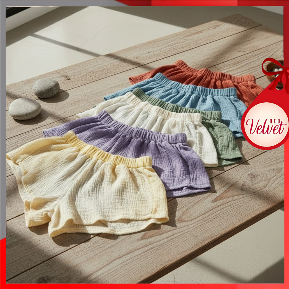 RV® Celana Pendek Wanita Ukuran One Size Bahan Polyester Solid Warna Motif Polosan Model Shortpants 