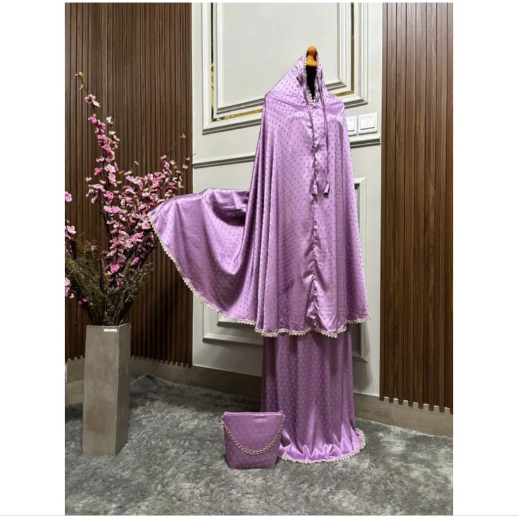 GMM || Mukena Silk Uragiri Polos Renda Kecil Dewasa