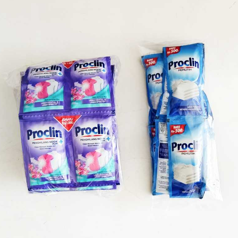 Proclin Pemutih / Proclin Penghilang Noda Sachet Pemutih 12 Sachet dan 24 Sachet