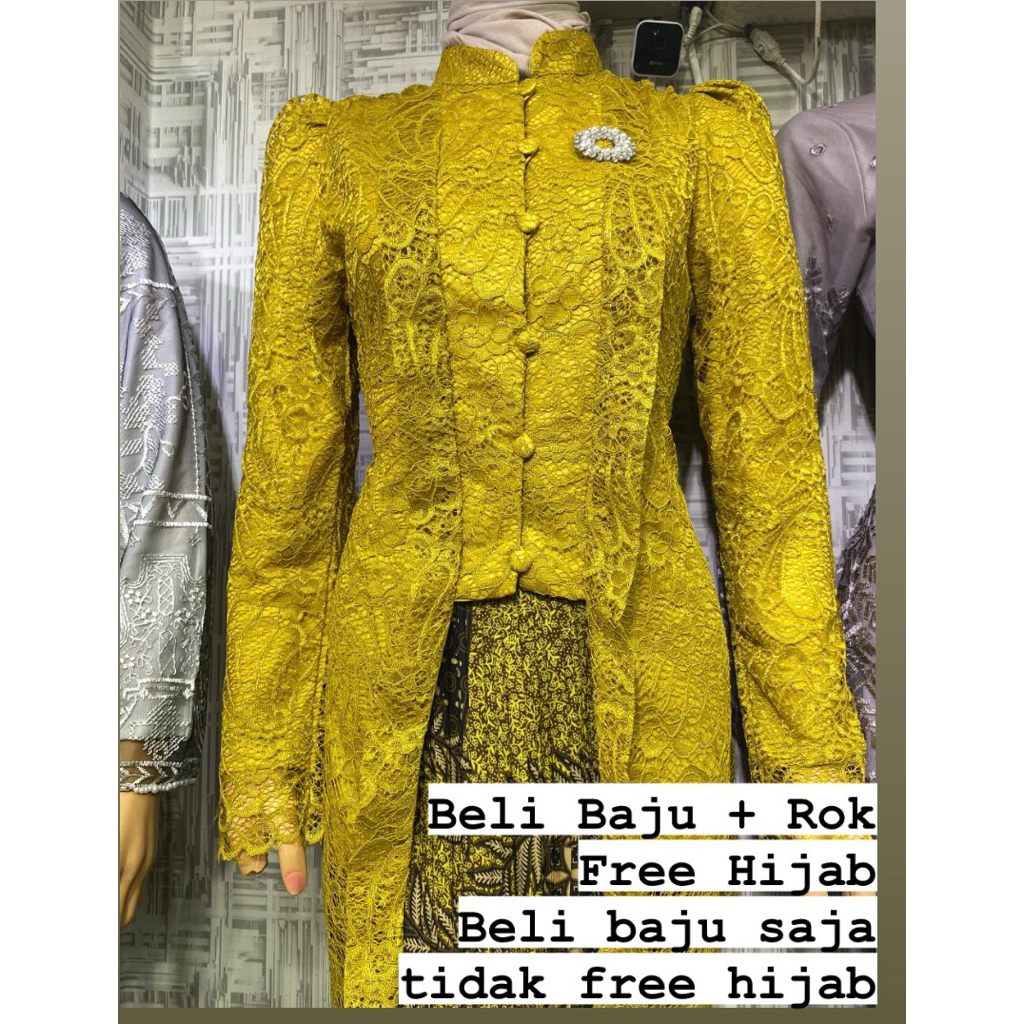 FREE HIJAB//SET KUTU BARU//KUTU BARU TANGAN BALON//KEBAYA MODERN
