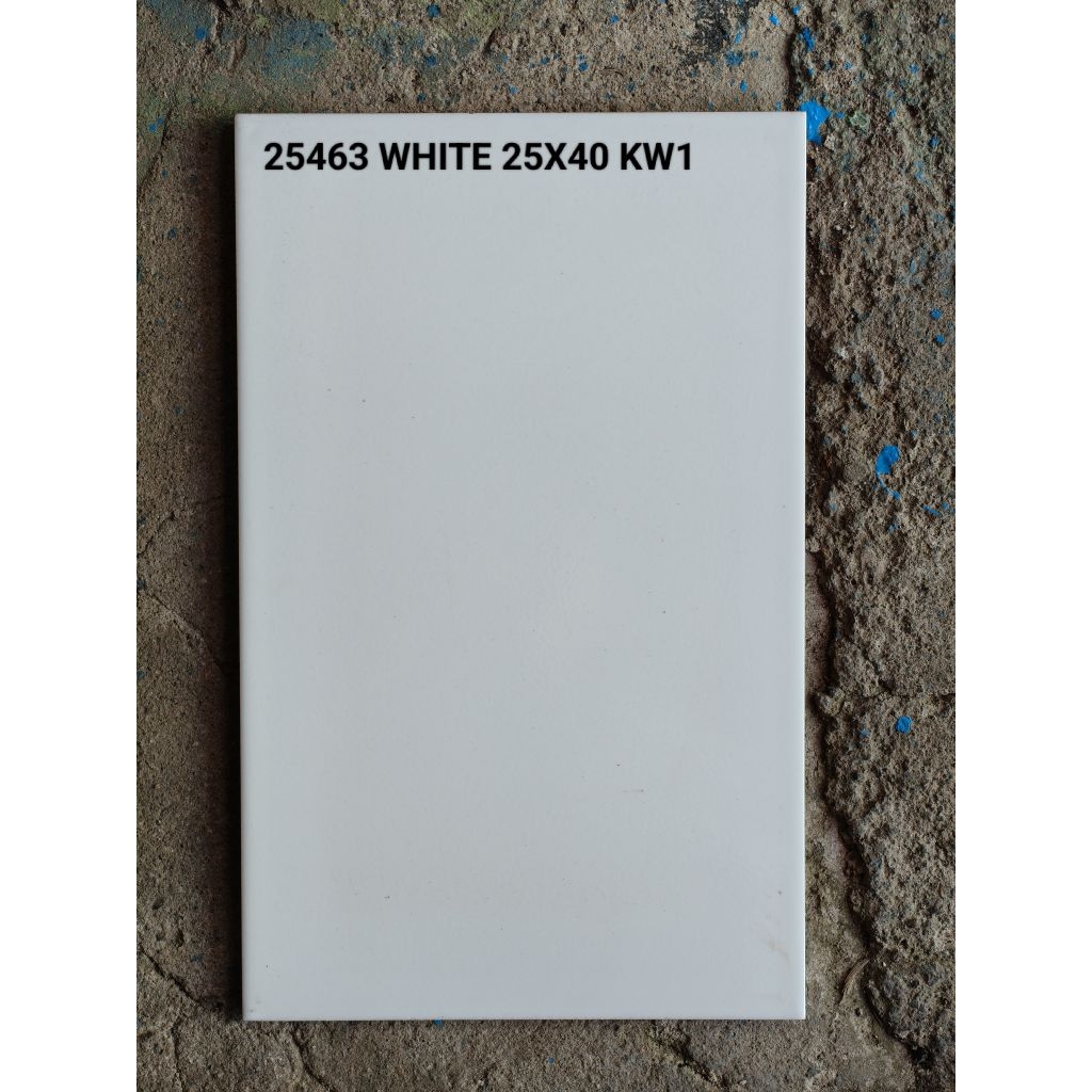 Keramik Dinding Putih Polos 25x40 Glossy White KW2