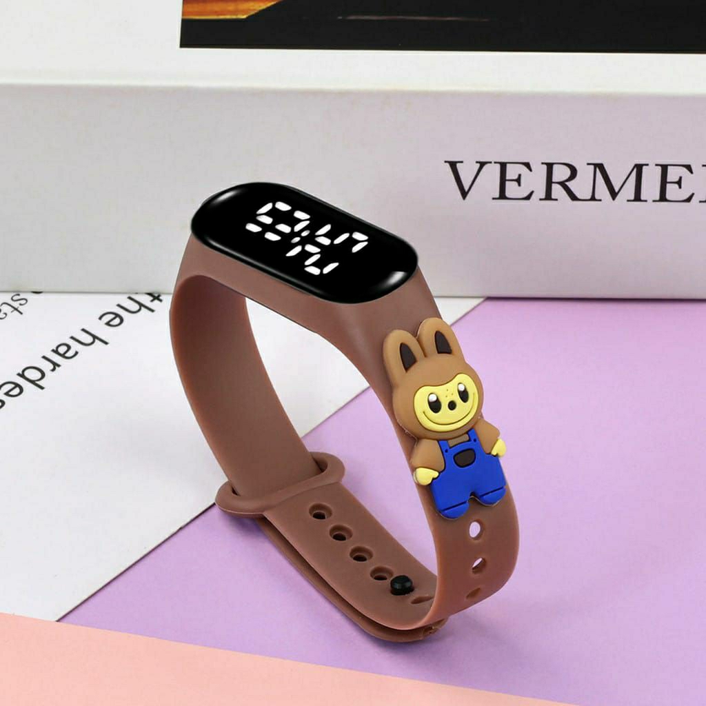 JAM TANGAN LED LAYAR SENTUH ANAK LABU BU ANTI AIR MURAH