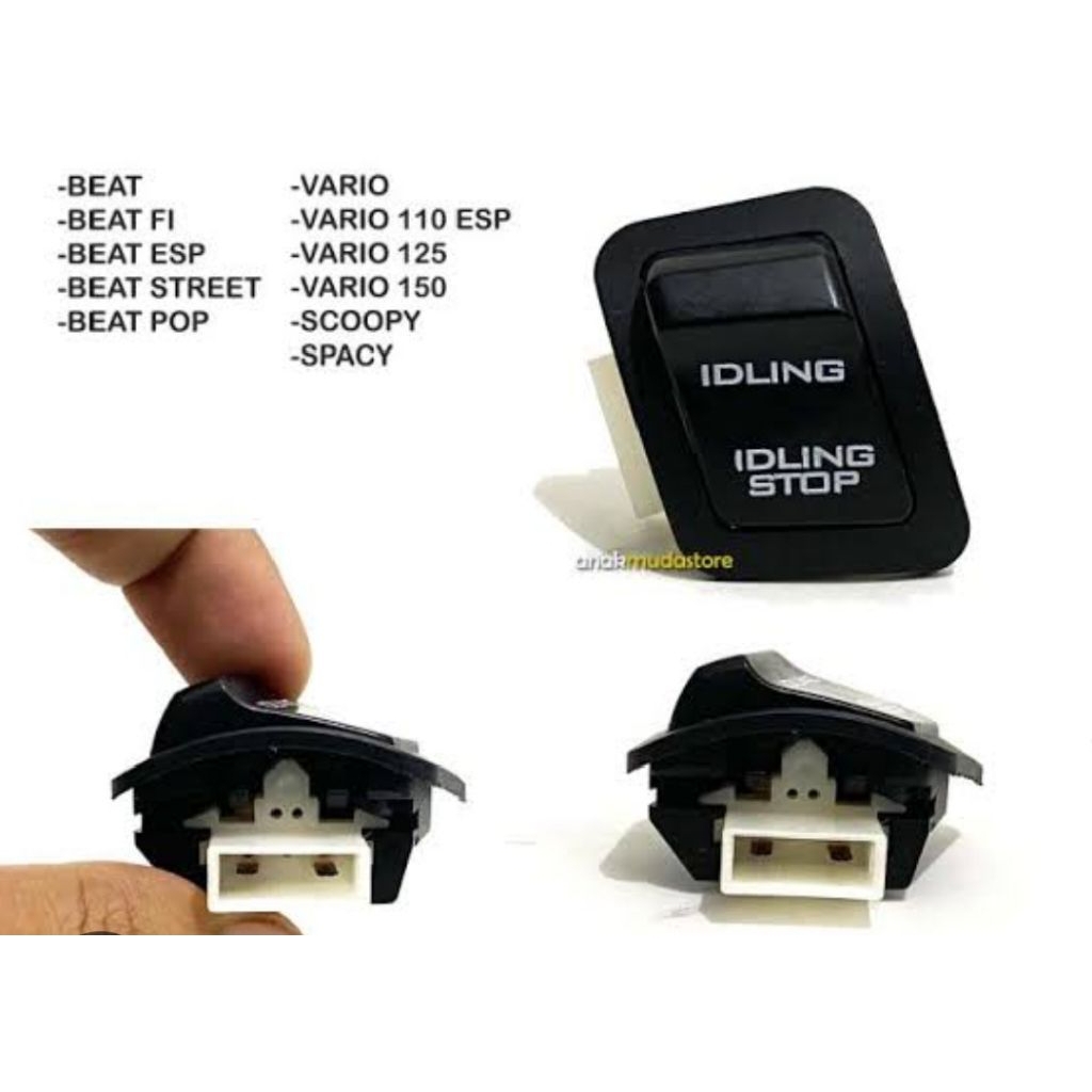 TOMBOL IDLING STOP HONDA SOKET SAMPING
