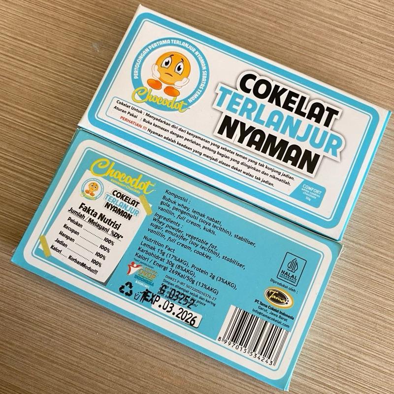 Cokelat Terlanjur Nyaman Asli Cokelat Isi Dodol 50gr Original Chocodot Khas Garut