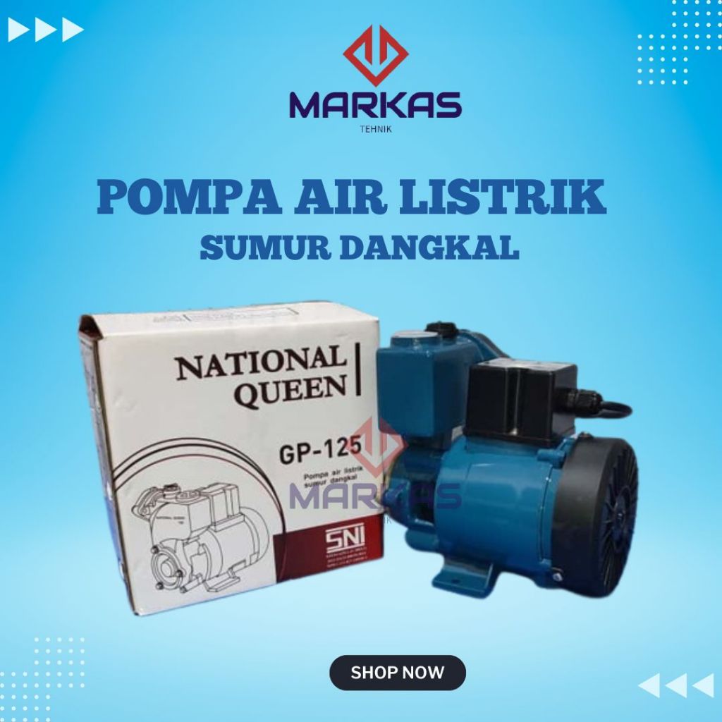 POMPA AIR SUMUR POMPA SANYO SANYO PUMP Pompa Air NATIONAL KING| NATIONAL QUEEN| GP-125 | Pompa Sumur
