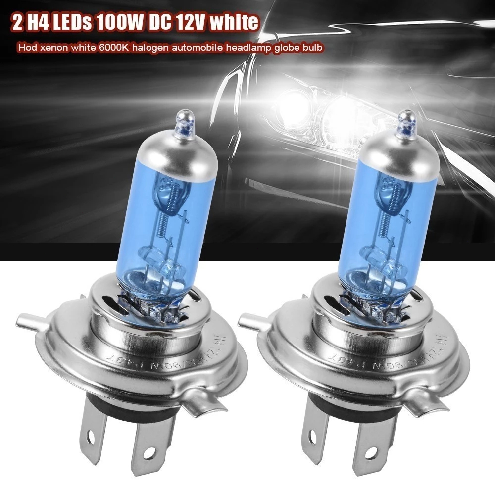 CARBOSS 2 PCS Lampu Depan Mobil LED/Lampu 100W H4 Mobil Lampu Depan Kabut Lampu High/Lampu Putih Sup
