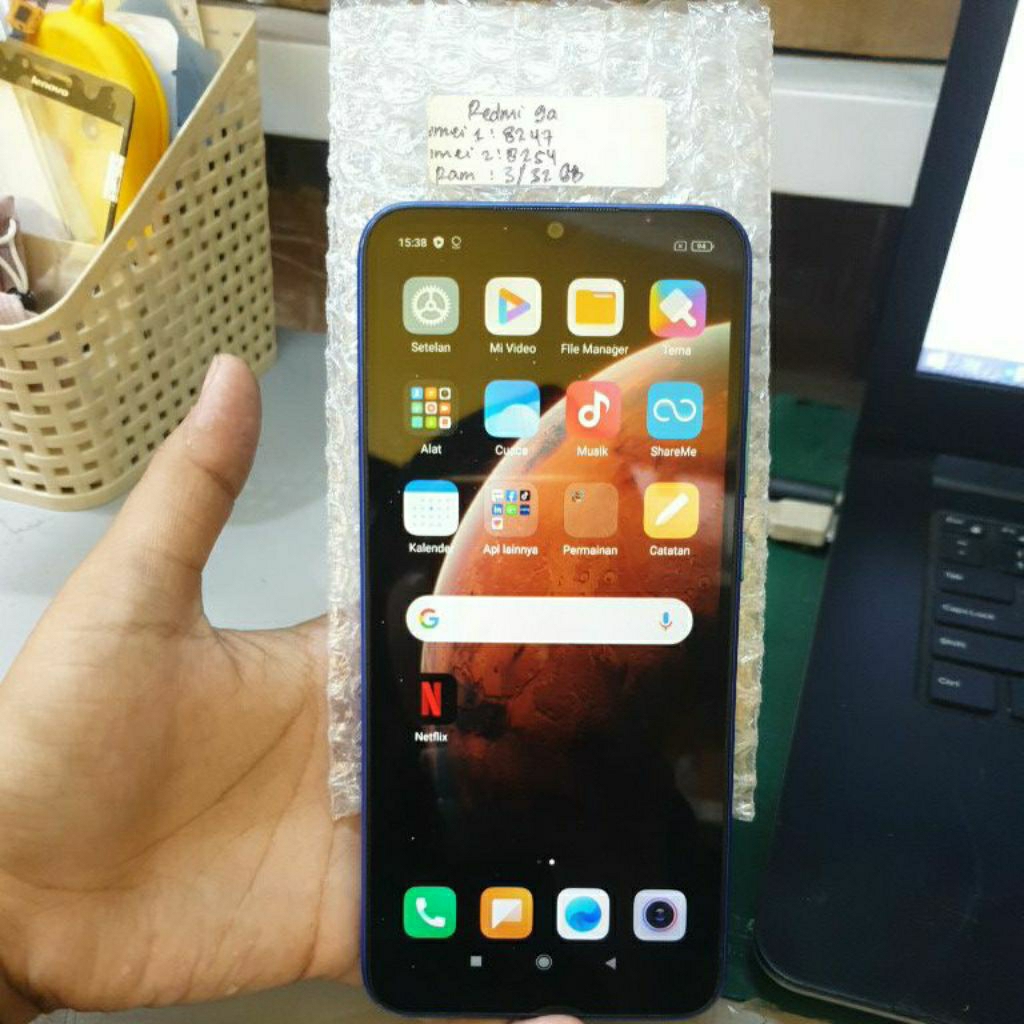 HANDPHONE SECOND XIAOMI REDMI 9A RAM 3/32GB