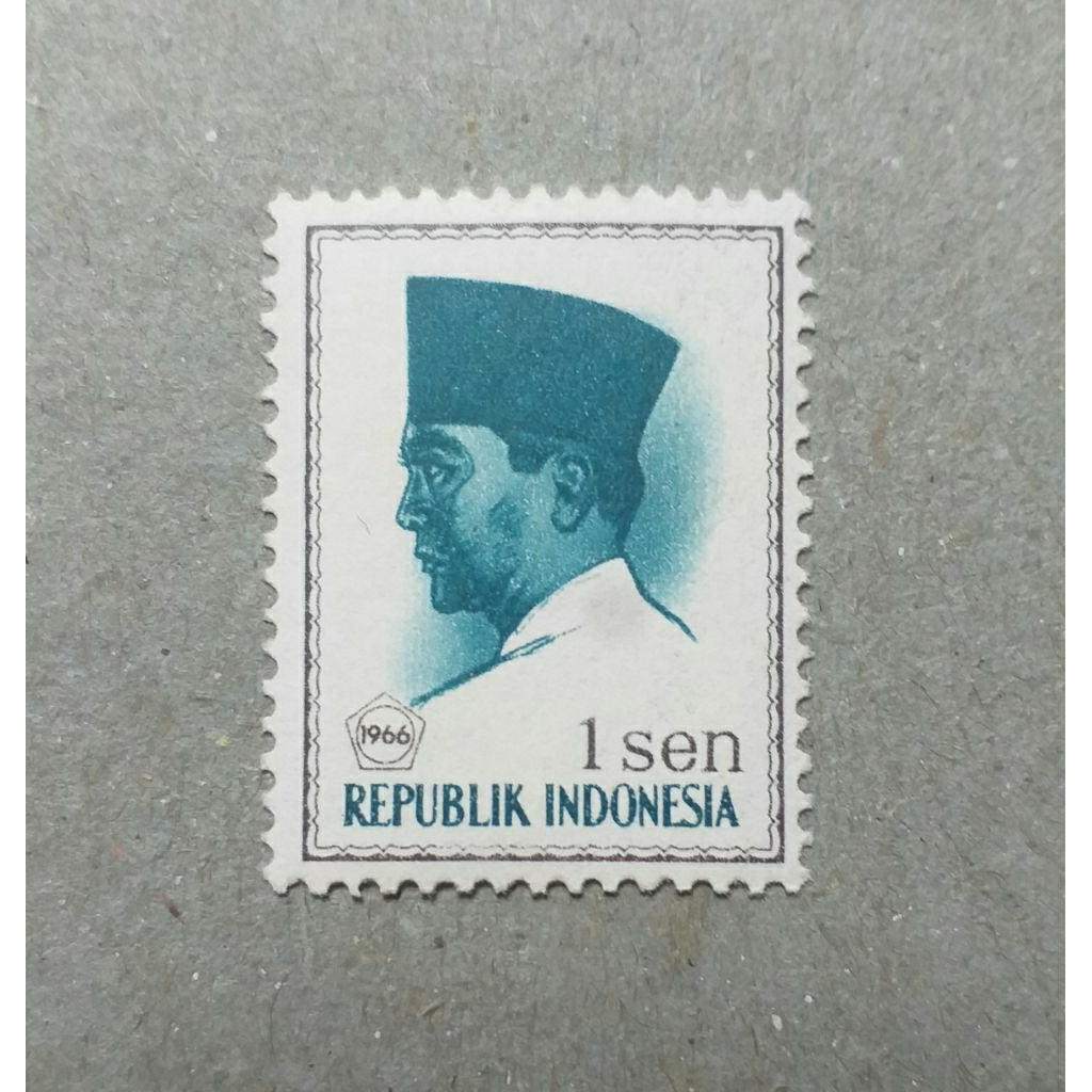 prangko sukarno 1sen