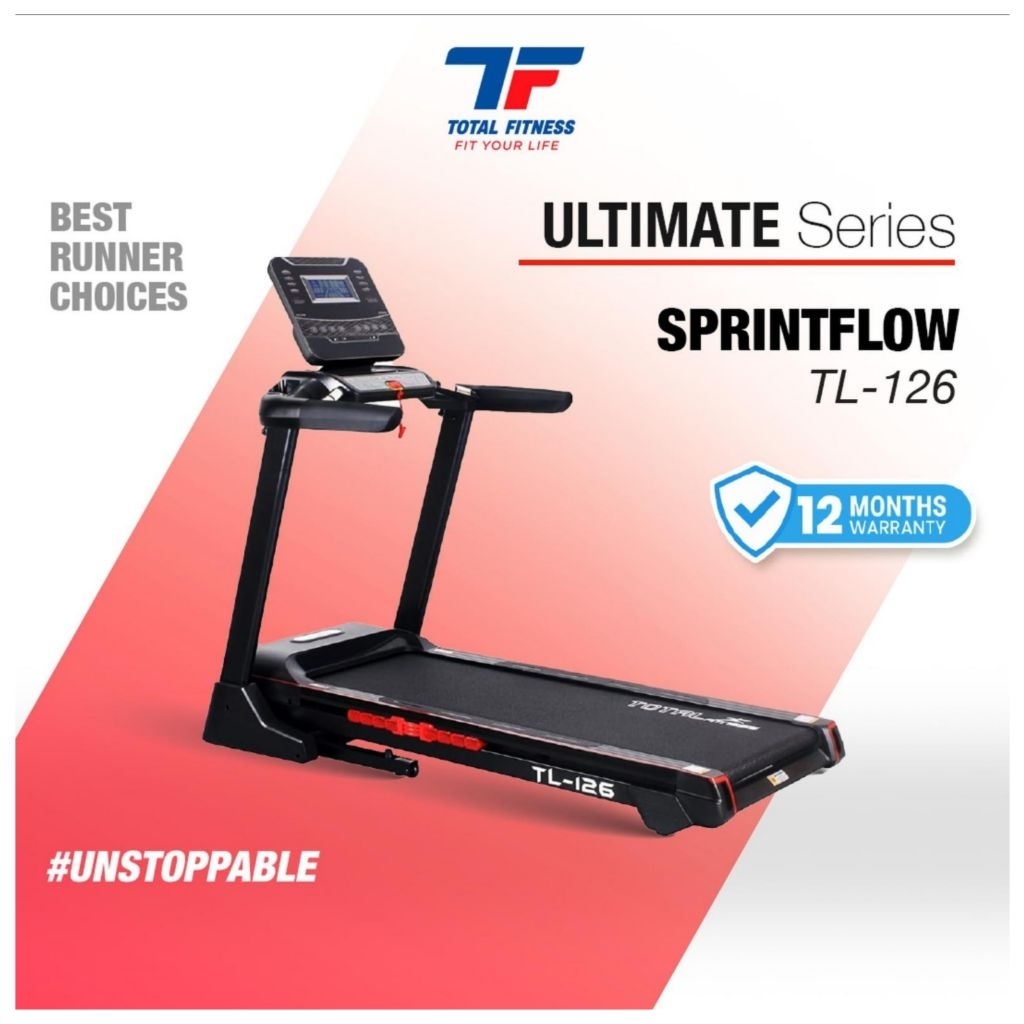 TOTAL FITNESS Treadmill Elektric Automatic Incline TL-126