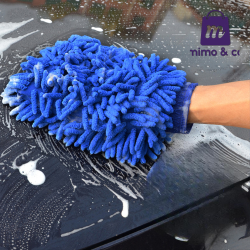 Lap Tangan Cendol Microfiber 2 Sisi Sarung Tangan Serbaguna Pembersih Mobil Dapur Perabot Lembut - K