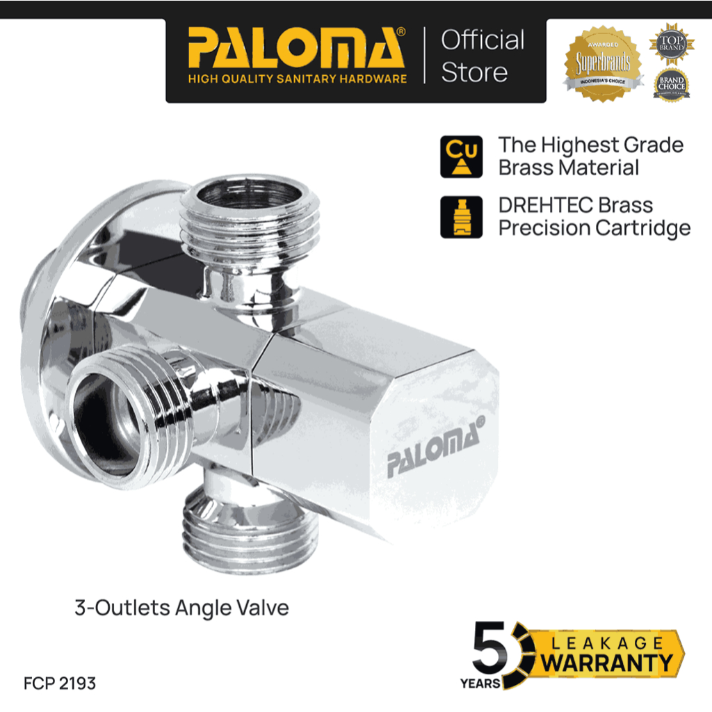 PALOMA FCP 2193 Keran Stop Cabang Keran Toilet Keran WC Keran Jet Shower Wall Tembok Keran Water Air