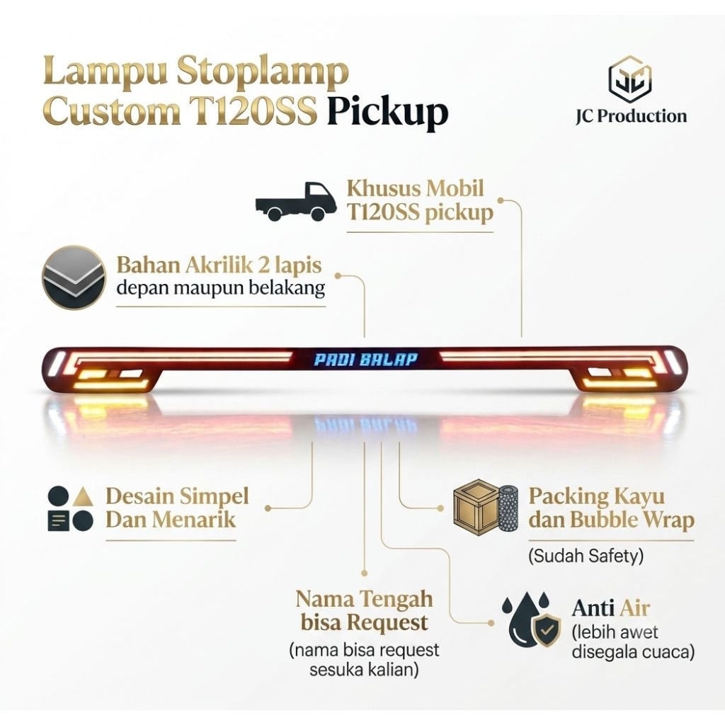 STOPLAMP CUSTOM T120SS/ LAMPU REM CUSTOM PICKUP T120SS/ VARIASI LAMPU BELAKANG T120SS