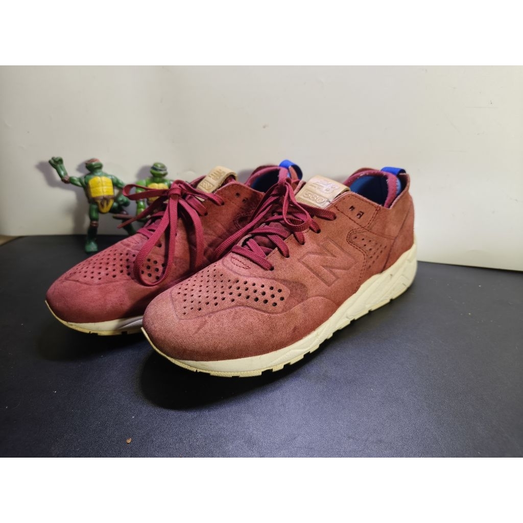 sepatu nb 580 merah kulit second size 40