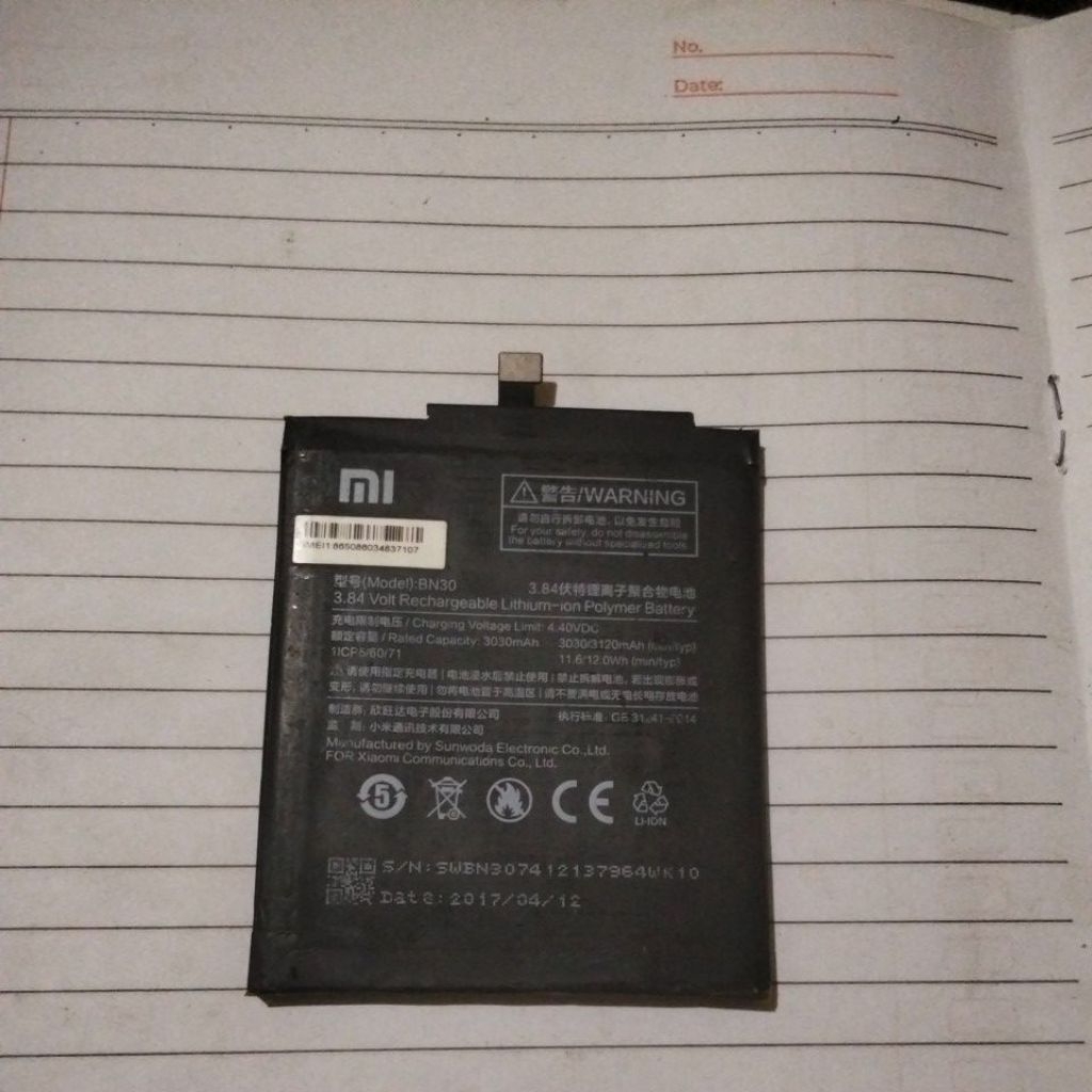 baterai redmi 4A