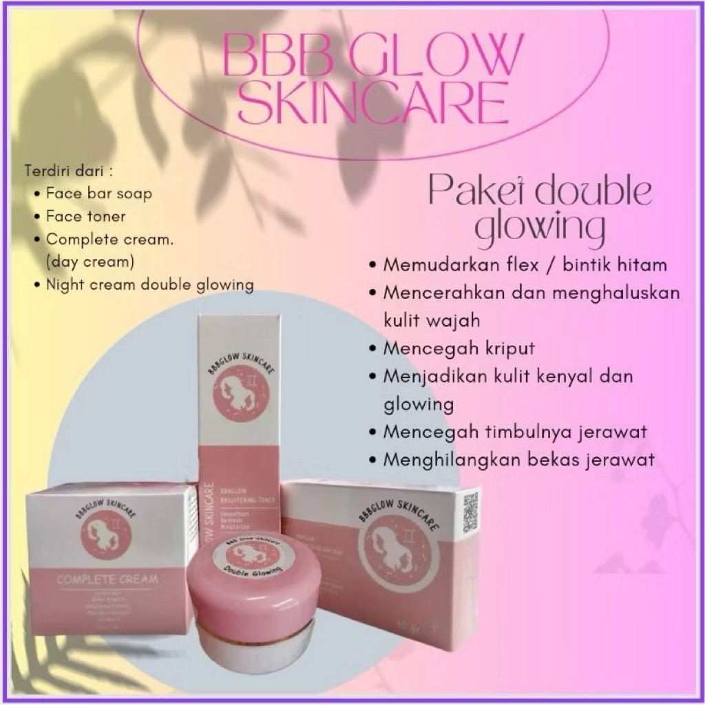 Paket Double Glowing BBB Glow Dkincare