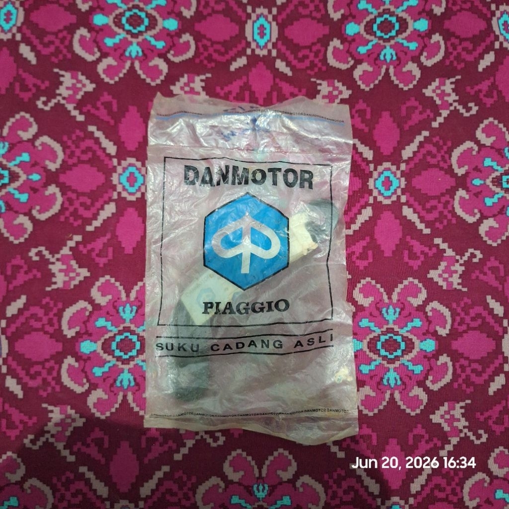 Dudukan Kanan Spion Vespa Excel Original Danmotor Biru