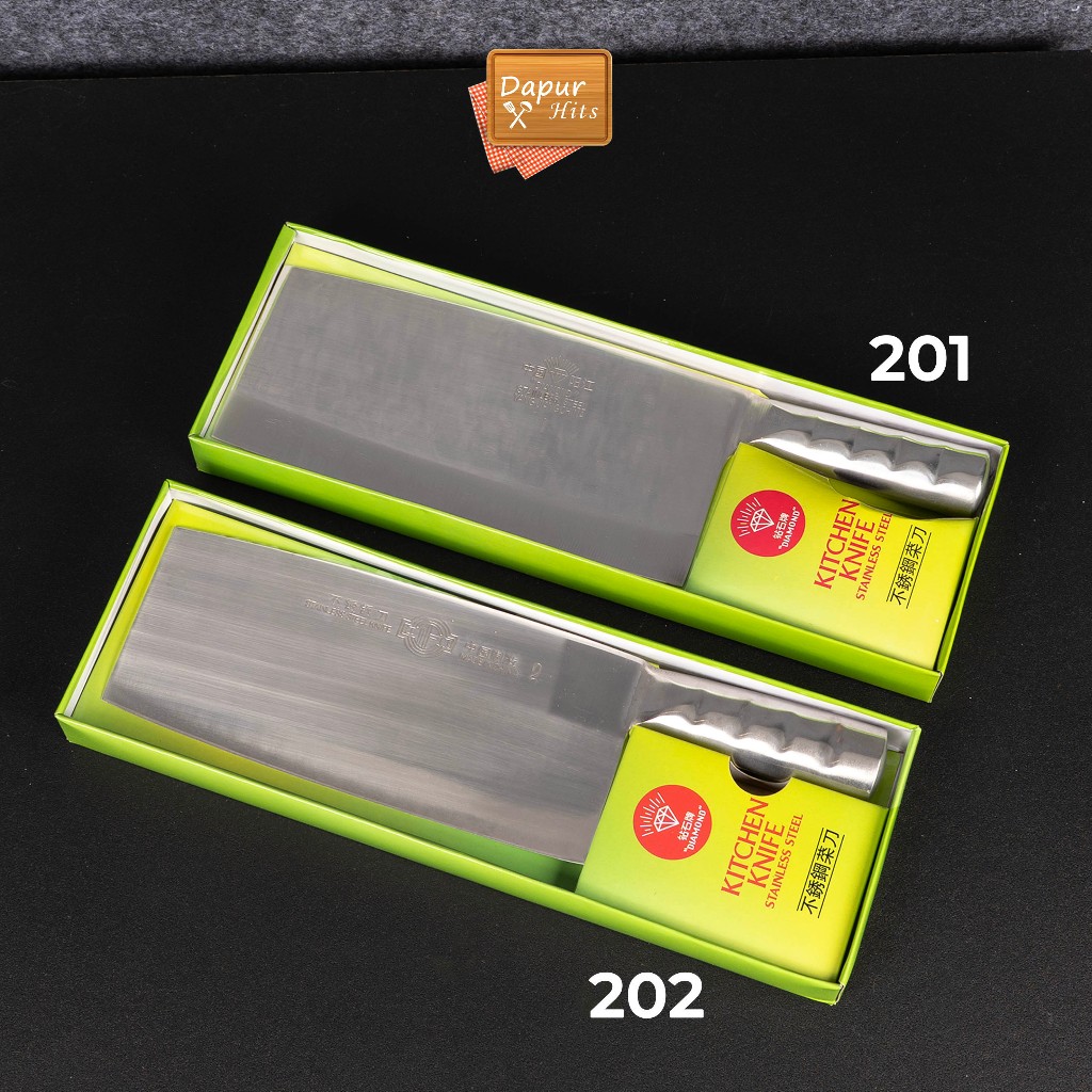 Golok Daging, Chopper Knife, Golok Cincang Daging, Golok Dapur Stainless (DIAMOND)