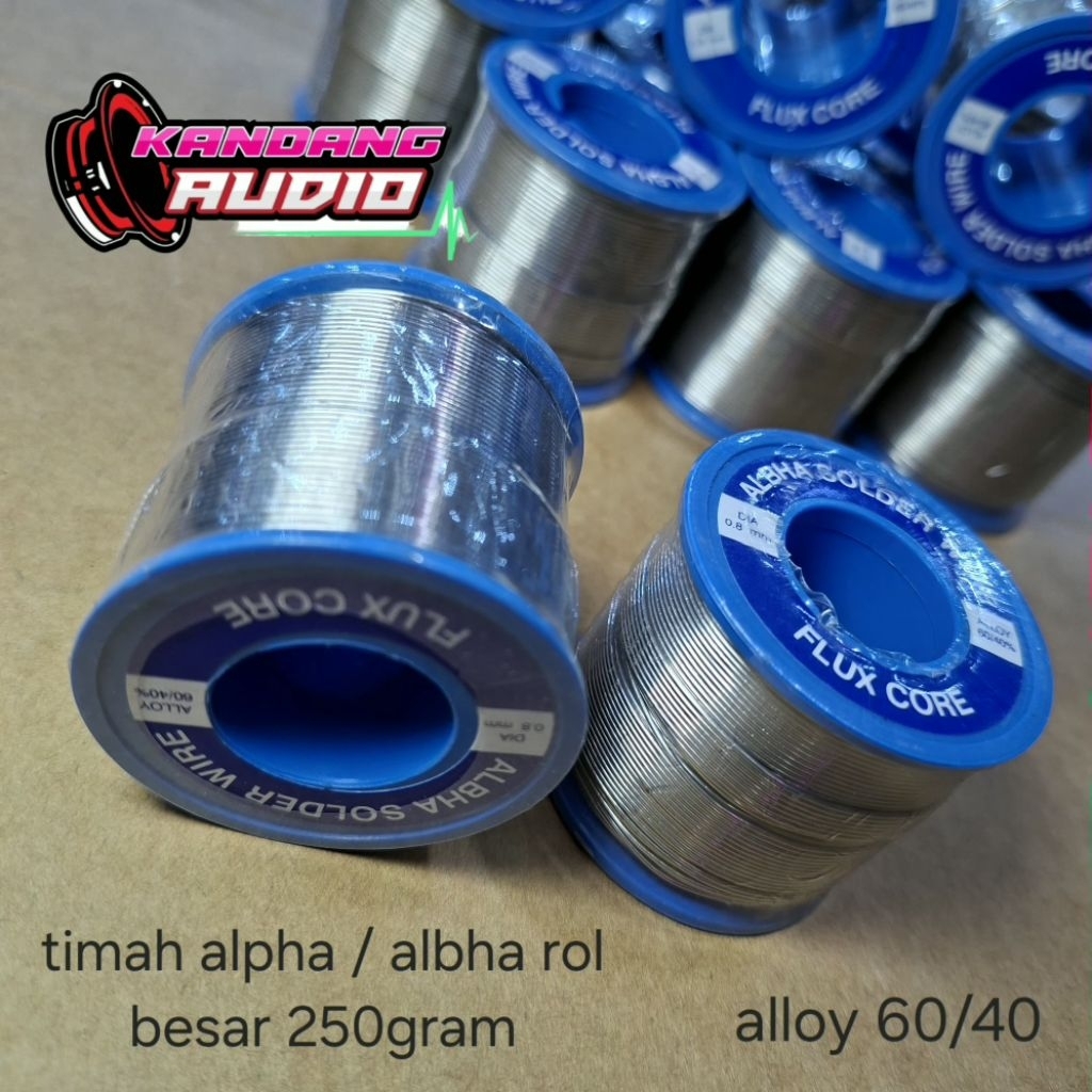 KAWAT TIMAH SOLDER ALPHA/ALBHA ROL BESAR 250G ¼KG TENOL SOLDER ALPHA 250G ¼KG
