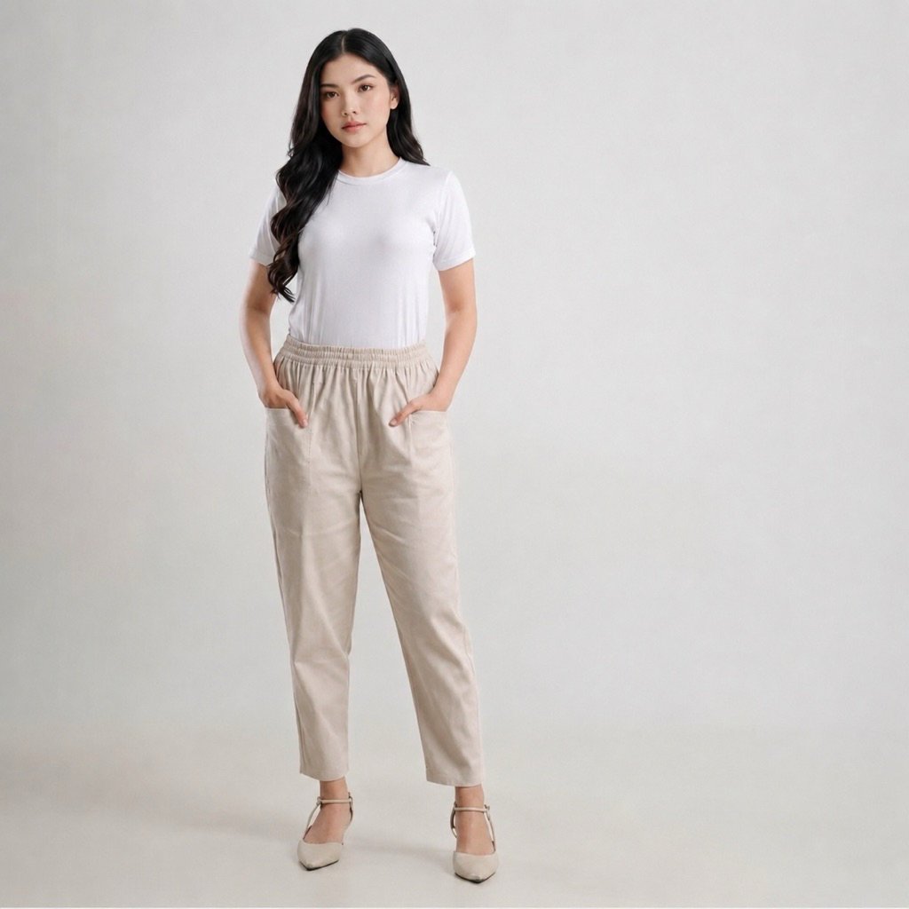HARUKA PANTS CELANA PANJANG WANITA BAHAN COTTON TWILL PREMIUM