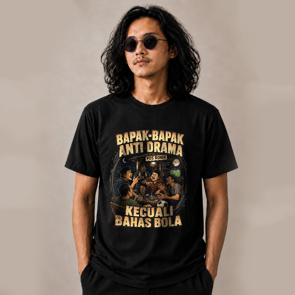 Kaos Distro Pria Dewasa ANTI DRAMA Piala Dunia 2026 Baju Bola Bapak-Bapak 24s - Episentrum.nex