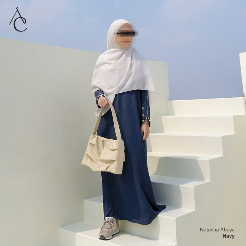 ALUR CERITA Natasha Abaya Navy PRELOVED