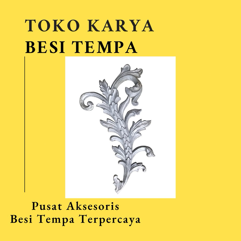 Ornamen Pagar Besi Leaf 1161 / Ornamen Besi Tempa / Ornamen Pagar Besi dan Tralis / Aksesoris Besi T