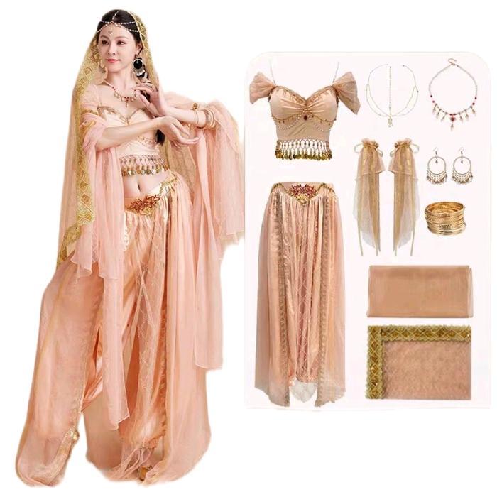 Indian Belly Dance Middle East Arab Dancing Costume Adult Woman Wanita Kostum Tari Perut
