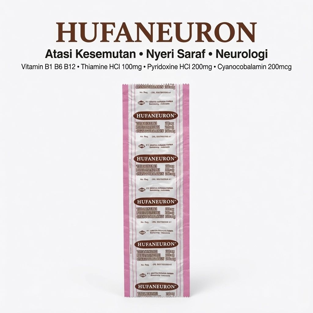 HUFANEURON Vitamin B1 B6 B12 - Obat Kesemutan & Nyeri Saraf