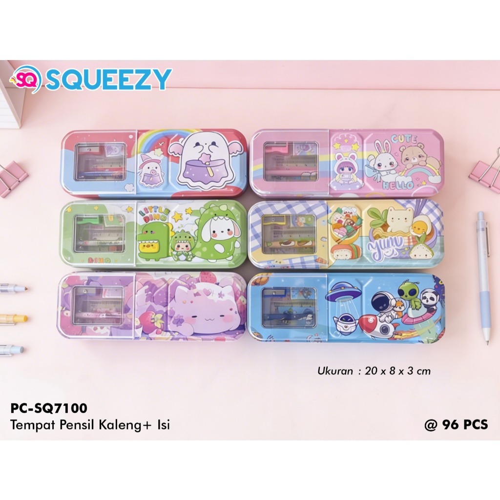 Pencil Case Kaleng sq 7100