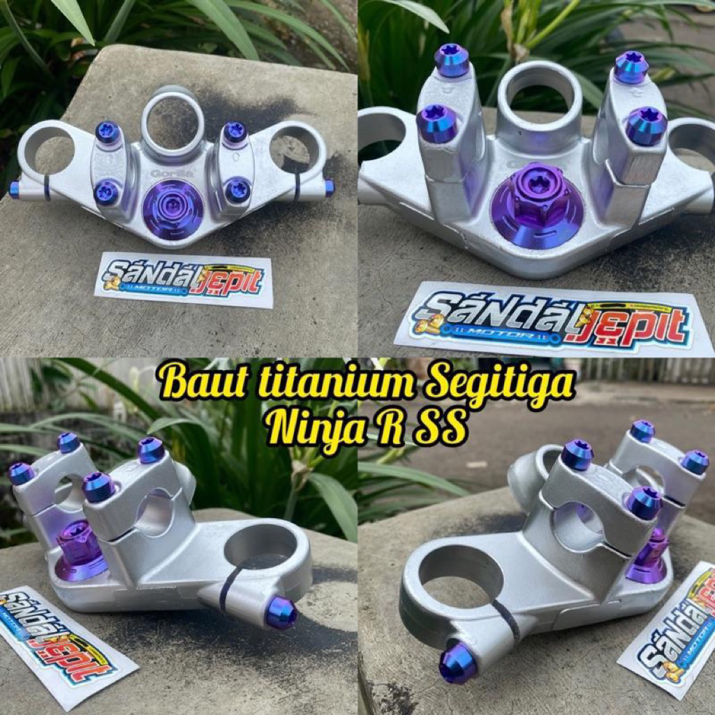 BAUT TITANIUM SET SEGITIGA ATAS NINJA SS R KIS BAUT TITANIUM SEGITIGA ATAS NINJA R SS BAUT TITANIUM 