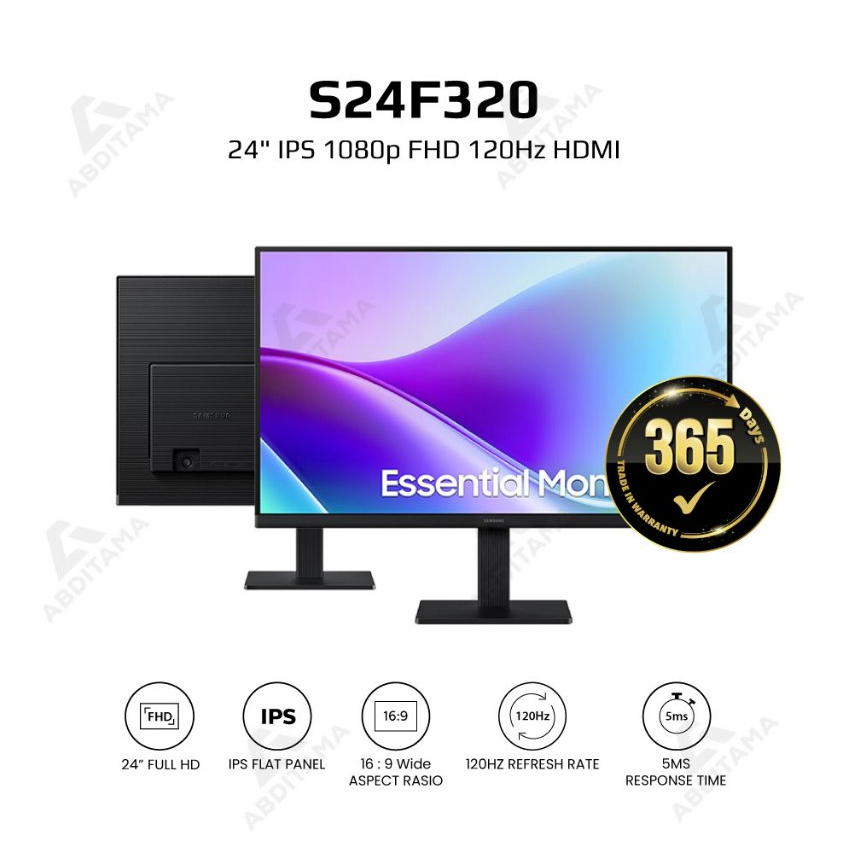 Monitor Samsung LED IPS S24F320  24 inch IPS 75Hz Frameless